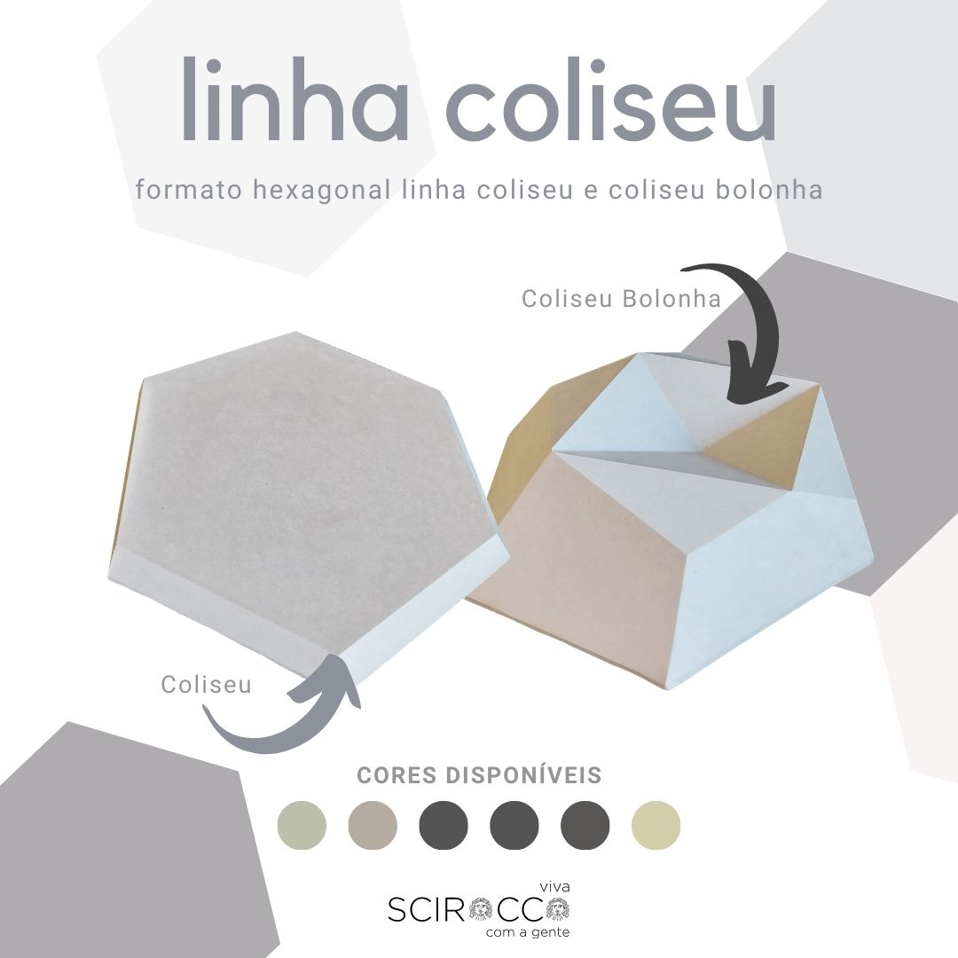 Linha Coliseu e Coliseu Bolonha, formato hexagonal 10