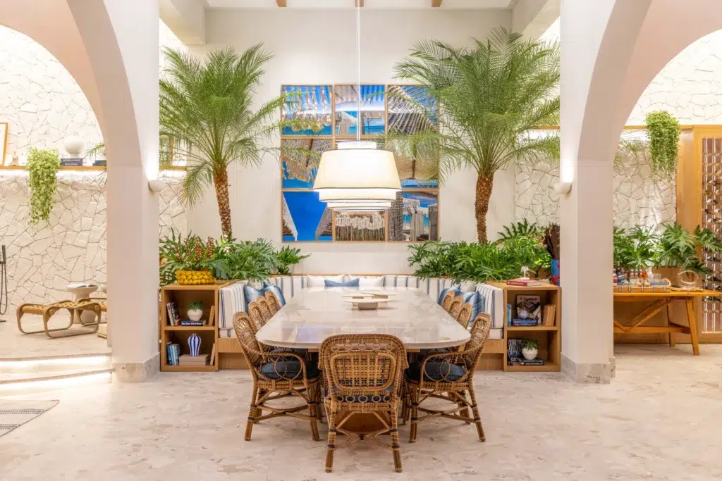 Ambiente Refúgio na Campinas Decor 2026 com Pedra Moledo Di Lazio da Scirocco Artefatos